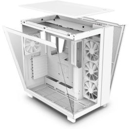 NZXT H9 All white Midi Tower Blanco CM-H91FW-01 - Torre PC con Vidrio Templado, Gestión de Cables, Iluminación RGB