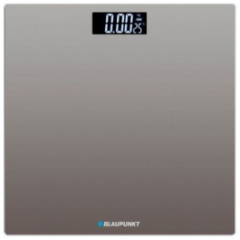 Blaupunkt BP5006 Báscula de Baño Digital Gris - Diseño Extraplano, Superficie Cristal, Indicador Temperatura
