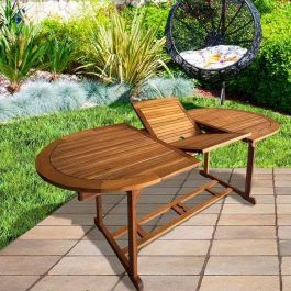 Mesa Extensible Aktive Madera de acacia Extensible Ovalada 200 x 100 x 74 cm Mesa Extensible Aktive Madera de acacia Extensible Ovalada 200 x 100 x 74 cm