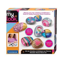 LEXIBOOK - Kit de arte en piedra con efecto metálico