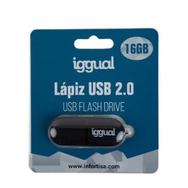 Memoria USB iggual IGG318492 Negro USB 2.0 x 1