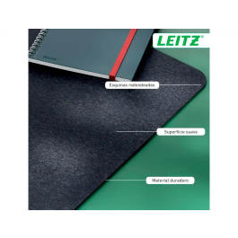 Leitz Alfombrilla de Sobremesa de Fieltro Grande, Gris, 70x36 cm, Superficie Suave y Antideslizante, Compatible con Ratones Ópticos y Láser