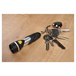 VARTA Linterna de Llavero Day Key Chain LED Aluminio/Negro, 12 lm, 1 Batería AAA Incluida, A Prueba de Golpes