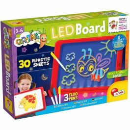 Lisciani Giochi 8008324086740 Pizarra Luminosa para Dibujar y Contar Incluye Marcadores Fluo