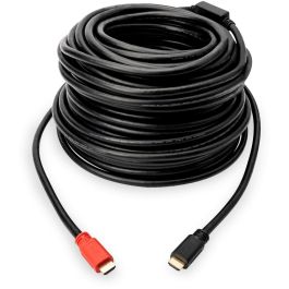 Digitus Cable HDMI de alta velocidad con Ethernet y amplificador de señal, 20m, Negro, 4K UHD, 3D