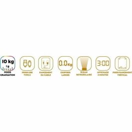 Little Balance LIT3760240787112 Báscula de Cocina Digital Happy Genius 10 de Acero Inoxidable USB Reparable