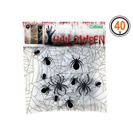 Telaraña Decoración Halloween Blanca 40 gr con Arañas Negras - Decoración para Fiestas Precio: 0.69000008. SKU: S1129765