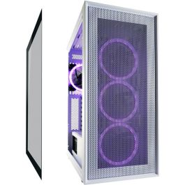LC-Power 802W RGB Midi Tower PC Gaming Blanco, compatible ATX/Micro ATX/Mini-ITX, con RGB y Panel Vidrio Templado