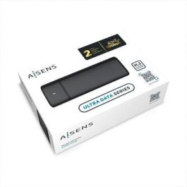 Aisens Caja Externa M.2 NGFF para SSD M.2 SATA-NVME a USB 3.1 Gen 2, Aluminio, Negra