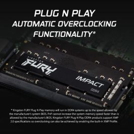 Kingston FURY Impact KF432S20IB/16 Módulo de Memoria RAM 16GB DDR4 3200MHz CL20 1.2V 260-Pin SODIMM para Portátil