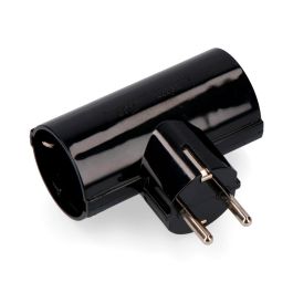 Edm Clavija 2p+t tipo f doble, negra de baquelita 16A 250V 3680W Precio: 3.50000002. SKU: S7901650