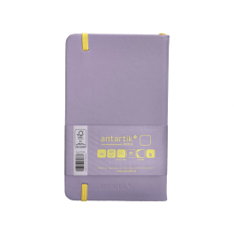 Antartik Cuaderno A6 Tapa Dura Hojas Lisas Morado y Amarillo 100 Hojas 80gr FSC