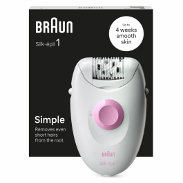 Braun 1-000 Depiladora Eléctrica Silk-épil 1 con 20 pinzas, SoftLift, 1 velocidad, Rosa y Blanco, Alimentación AC Precio: 32.49999984. SKU: B15FSA4R7H