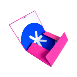 Antartik Carpeta de Gomas Tres Solapas Cartón Forrado A4 Rosa