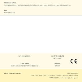 Pila Alcalina Varta CD4BKKD13-P AAA 1,5V High Energy (8 pcs)