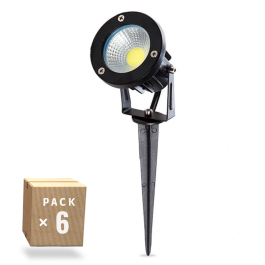 SL Pack 6 Focos LED Jardines SL-CPDC09-9W-WW-PK6 9W 758Lm Blanco Cálido 2700K Pincho Uso Exterior IP65 Larga Duración 50.000H Precio: 85.95000018. SKU: B1FLQHKC7E