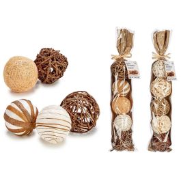 Bolsa 5 Bolas Col Natural Surtidos Giftdecor 8X49CM (24 Unidades) Precio: 48.50000045. SKU: B1JEGLE279