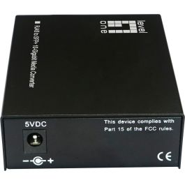 LevelOne GVT-2051 Convertidor 10GBit RJ45 a SFP+ con Switch, 10 Gigabit Ethernet Plug and Play