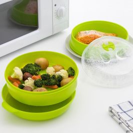 Vaporera Doble para Microondas Codowave InnovaGoods Vaporera Doble para Microondas Codowave InnovaGoods