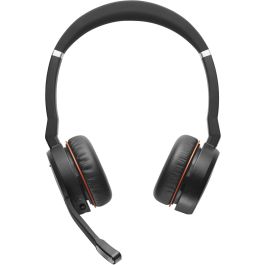 Jabra Evolve 75 SE UC Auriculares Diadema Inalámbricos y Alámbricos para Llamadas/Música con Cancelación de Ruido Negro