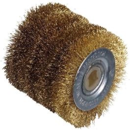 Cepillo de alambre grande - alambre de latón de 0,3 mm - Ø60 mm - L60 mm Cepillo de alambre grande - alambre de latón de 0,3 mm - Ø60 mm - L60 mm