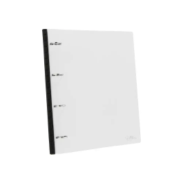 Liderpapel Carpeta 4 Anillas Redondas 25 mm Polipropileno DIN A4 Ultra Compacta Lomo Extensible 4 cm Translucida