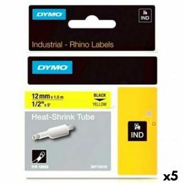 Cinta Laminada para Rotuladoras Rhino Dymo ID1-12 Amarillo Negro 12 x 1,5 mm (5 Unidades) Precio: 171.58999957. SKU: B1EW23363P