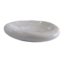 DKD Home Decor Plato Moderno de Gres Esmaltado Blanco 20.5 x 4 x 22 cm Apto Microondas y Lavavajillas (4 Unidades)