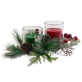Vela DKD Home Decor Rojo Verde 5,5 x 5,5 x 6,5 cm (2 Unidades) Vela DKD Home Decor Rojo Verde 5,5 x 5,5 x 6,5 cm (2 Unidades)