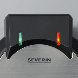 Severin WA2103 Plancha para Gofres con Forma de Corazón, Termostato Ajustable y Revestimiento Antiadherente - Negro / Acero Inoxidable