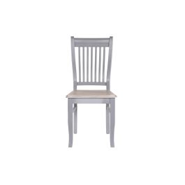 DKD Home Decor Silla Tradicional Victoria Gris Natural 40 x 94.5 x 42 cm