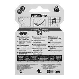Scotch Cinta doble cara montaje espejos, 19mmx1,5m, 4496w-1915-p, máx 5 kg