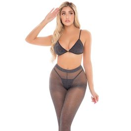 Conjunto de Lencería Pink Lipstick Negro (Talla única) Conjunto de Lencería Pink Lipstick Negro (Talla única)