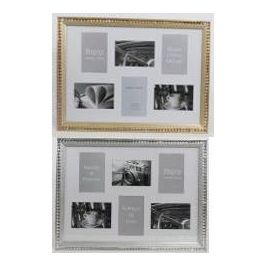 DKD Home Decor Marco Multifoto Tradicional Dorado Plateado para 6 fotos de Cristal y PS, 53x39 cm, Colección Diamonds, Pack de 4 Precio: 25.05426. SKU: B1FCPFX64D