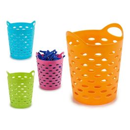 Arte Regal Cesta de Plástico Redonda Multiusos, Surtidos en Azul, Naranja, Rosa, Amarillo, 14x14 cm (Set de 48)