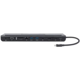 MANHATTAN USB-C 11-in-1-Dockingstation MST für drei Monitore