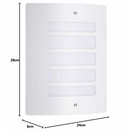 Brilliant Aplique de Exterior y Pared TODD E27 max. 60W - Sin Bombilla - Metal y Plástico - Blanco Brilliant Aplique de Exterior y Pared TODD E27 max. 60W - Sin Bombilla - Metal y Plástico - Blanco