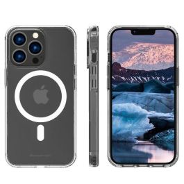 DBRAMANTE1928 Funda Iceland Pro compatible con MagSafe para iPhone 13 Pro, Plástico Reciclado, Transparente