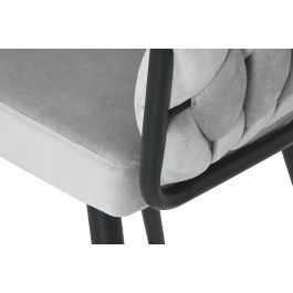 Taburete Moderno DKD Home Decor Gris Negro 53 x 101 x 58 cm Taburete Moderno DKD Home Decor Gris Negro 53 x 101 x 58 cm
