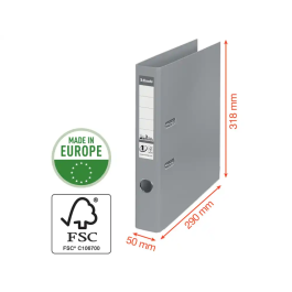 Esselte Archivador de Palanca N.1 Cartón Forrado DIN A4 Lomo 50 mm Color Negro