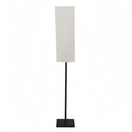 DKD Home Decor Lámpara de Pie Urban de Metal y Papel Entelado, Set de 3, Crudo/Negro, E27, 22 x 150 x 22 cm