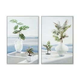 DKD Home Decor Cuadro Blanco Azul 3.5 x 120 x 80 cm (2 Unidades) Lienzo Ps Abeto Pintado a Mano Precio: 205.50000031. SKU: B1KL5N28XA