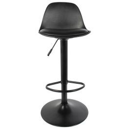 Home Deco Factory Taburete Bar Isak Negro Regulable en Altura 83-104 cm