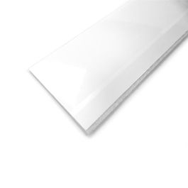 Geko Burlete bajo puerta PVC flexible blanco con fieltro autoadhesivo 1m
