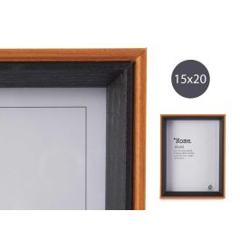 Portafotos Madera 15X20 Marron Y Negro Giftdecor (24 Unidades) Portafotos Madera 15X20 Marron Y Negro Giftdecor (24 Unidades)