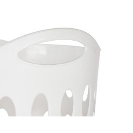 Kipit Cesto de Plástico Blanco 50 L con Asas 44 x 56.5 x 42 cm (Set de 12)