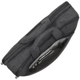 Rivacase 8831 Lantau - Maletín Toploader 15.6" para Portátil MacBook Pro 16, Poliuretano/Poliéster Reciclado, Gris