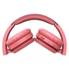 Philips TAH4205RD/00 Auriculares Inalámbricos Diadema con Micrófono, Bluetooth 5.0, Graves Potentes (Bass Boost), 29h Batería, Carga Rápida, Plegables, Rojos
