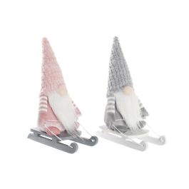 Figura Navidad Fantasia DKD Home Decor Rosa Gris 25 x 35 x 15 cm (2 Unidades) Precio: 22.88999955. SKU: B1BWGQYBGL