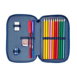 Plumier Doble Cars Racing Azul marino 12.5 x 19.5 x 4 cm Plumier Doble 29 Piezas